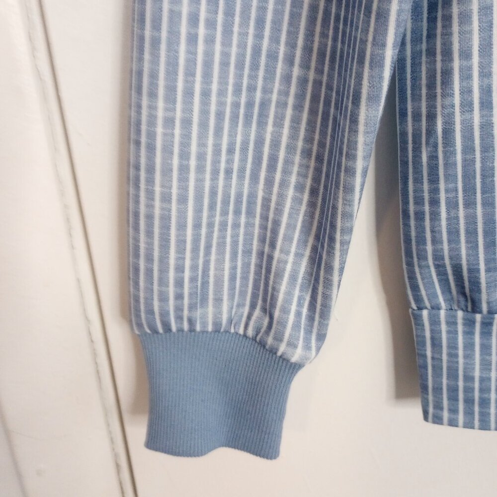 Exclusive Heart Blue & White Striped Beachy Summer Hooded Zip Jacket - Picture 5 of 10